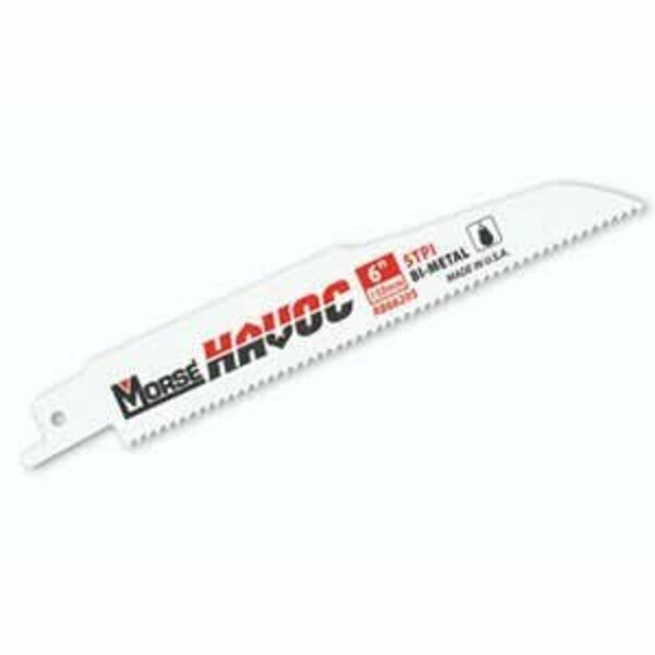 Morse Havoc Reciprocating Saw Blade, 9 in L x 7/8 in W, 6 TPI, Bi-Metal Body RB96206T20